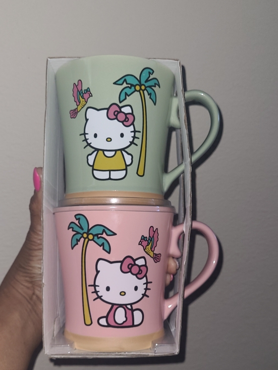 Sanrio Other - Sanrio Hello Kitty Pastel Pink & Mint Stackable Cups